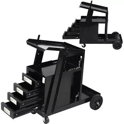 Welding Cart For MIG TIG Flux Welder Heavy Duty Swivel Wheel Universal • $94.99