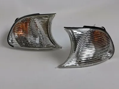 Fit 99-01 BMW E46 3-Series 2DR Coupe Clear Corner Park Signal Lights PAIR DEPO  • $64.98