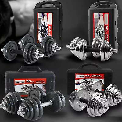 Dumbbell Set Weight Dumbbells Home Gym Training Fitness BarBell Equipment Case • $109.99