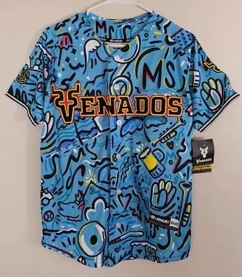 Mexican Baseball League Venados De Mazatlan Jersey Blue Limited Edition Mens XS • $349