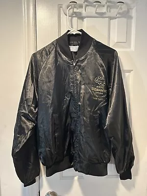 Vintage Zildjian Co. BLACK SATIN Bomber Jacket Size M Used/damaged   • $20