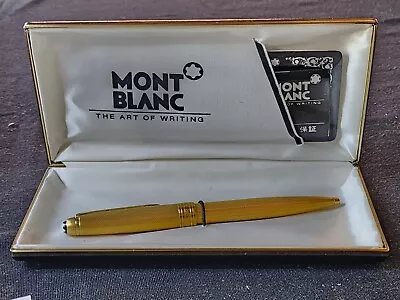 Vintage 1980's 90's Mont Blanc Gold Ball Pen Ballpoint Exc Cond W/ Case & Papers • $289