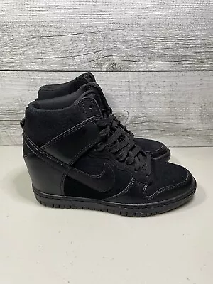 Nike Dunk Sky Hi Hidden Wedge Suede Shoes Women's Size UK3 Almost New 528899-004 • $149