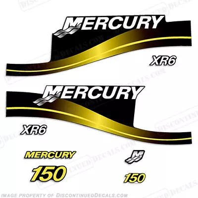Fits Mercury 150hp XR6 Decals - Custom Yellow • $94.95