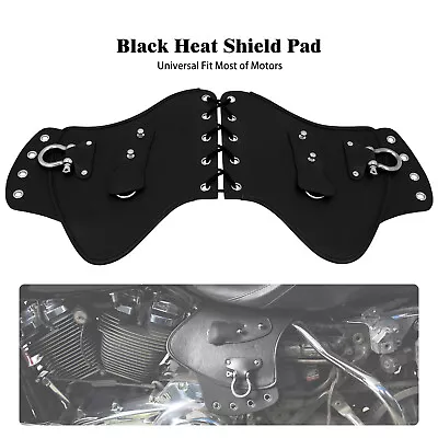 Black PU Leather Heat Saddle Shield Deflector Fits For Most Universal Motorcycle • $37.99