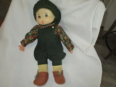 Vintage Vinyl Head And Hands Famosa Spain Doll Freckles Plush Body Overalls 13  • $9.99