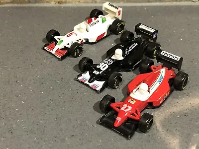 3 Matchbox F1 Die Cast Cars 1993 Ferrari Mercedes Toshiba Vgc • £32