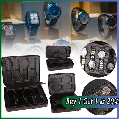 £12.53 • Buy 2/4/8 Grids Watch Display Box Case Organizer For Women Men Jewelry Storage Box