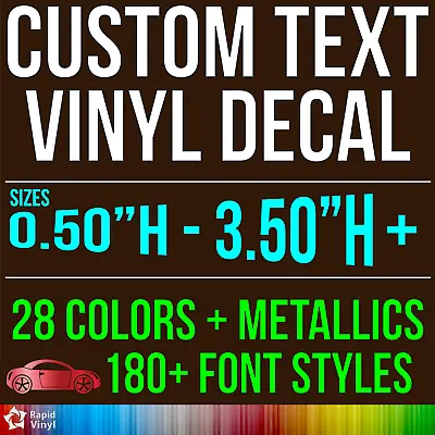 Custom Vinyl Lettering Text Transfer Decal Car Truck Boat Trailer Doors Window • $7.99