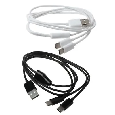 Portable USB 2.0 Type A Male To Dual Type C Male Splitter Y Charging Data Cable • $5.18