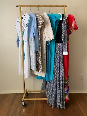 60s 70s 80s Womens Dress Vintage Clothing Lot Of 8 Patterned Everyday Dresses • $80