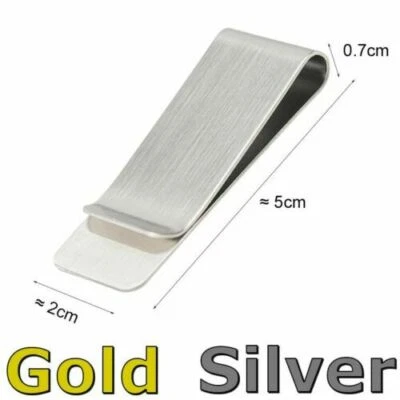 $9.95 • Buy Money Clip Cash Note Business Card Holder Stainless Steel Mens Wallet Metal