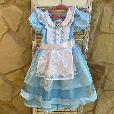 DISNEY STORE Alice In Wonderland Costume Sz 7/8 DRESS Rare Halloween • $75