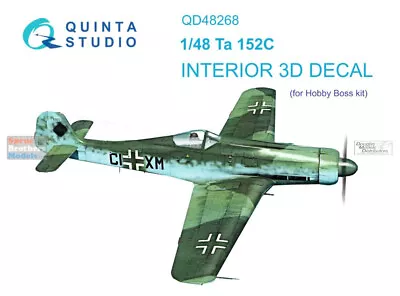 QTSQD48268 1:48 Quinta Studio Interior 3D Decal - Ta152C (HBS Kit) • $18.74