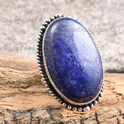 Lapis Lazuli Gemstone 925 Sterling Silver Ring Mother's Day Jewelry DS-07 • $17.36