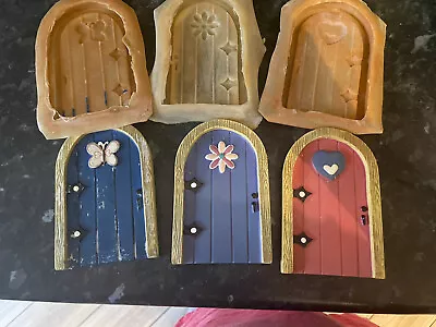 Latex Rubber Moulds Fairy Door Bundle X3 Fairy Garden Casting Craft Fairies Mold • £14