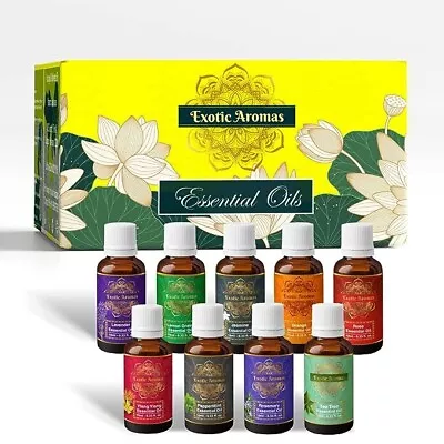 Exotic Aromas Essential Oil Multi Flavor Pure & Natural (Pack Of 9) • $33.29