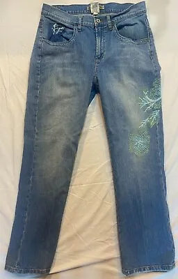 $26.95 • Buy  Z Cavaricci Women’s Vintage Y2K Embroidered Beaded Denim Jeans Size 12