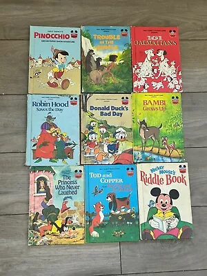 Vintage Disney’s Wonderful World Of Reading Hardcover Books Lot Of 9 • $23.19