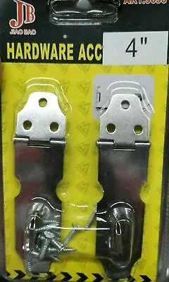 2 Pcs Anti Theft Hasp Staple Shed Bolt Latch Steel Door Lock Padlock Clasp Uk • £3.32