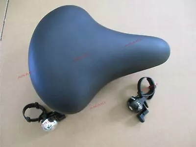 Comfort Bike Saddle Seat (250mm*220mm) + Bicycle Bell (Silver X 1+ Black X 1) • $68.71