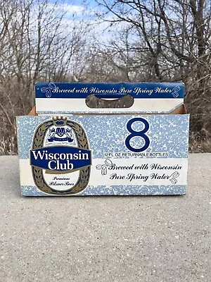 Vintage Wisconsin Club Premium Pilsner Beer 8 Pack Cardboard Bottle Carrier • $2.95