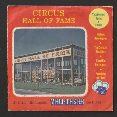 M3] Circus Hall Of Fame Sarasota Florida Sawyers Viewmaster Reel Set 1957 • $5.50