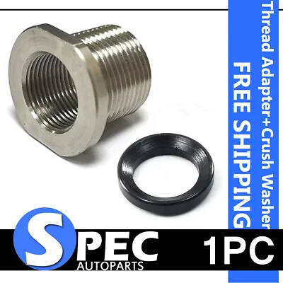 Stainless Steel Muzzle Adapter Convert 1/2x28 To 5/8x24 + Steel Crush Washer • $10.95