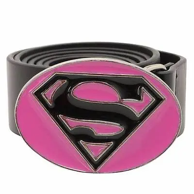 Pink Super Woman Man Buckle With Belt  Ladies Girls Small  Medium  Brand New • £9.28