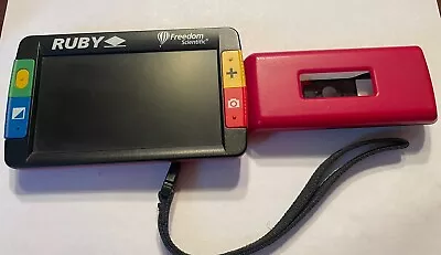 Ruby Classic Handheld Video Magnifier By Freedom Scientific Red TESTED & WORKING • $75