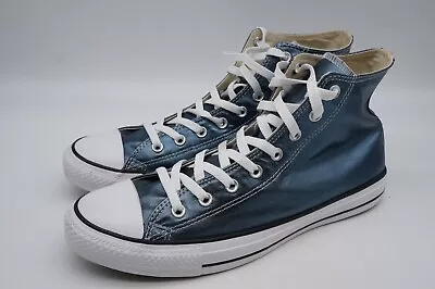 Converse Chuck Taylor All Star High Metallic Blue Sneakers Shoes Mens 12 Shiny • $28.95