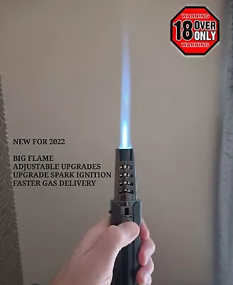 £21.98 • Buy BBQ Jet Cigar Big Flame Lighter Turbo Refillable Windproof Powerful Spray Metal.