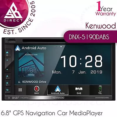 Kenwood DNX-5190DABS 6.8  GPS Navigation + Car Stereo MediaPlayer│Bluetooth│InUK • £886.15