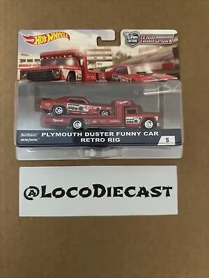 Hot Wheels Team Transport Plymouth Duster Funny Car Retro Rig 1:64 NIP • $60.49