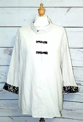 NEW! INCERUN Men's Cotton Tunic Top With 3/4 Sleeves Shirt Size 4XL NWT • $15