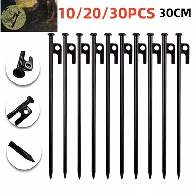 30Pcs 30cm Long Heavy Duty Gazebo Tent Pegs Commercial Grade Steel Marquee Stake • £7.59