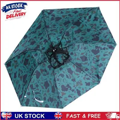 Head Umbrella Anti-UV Anti-Rain Outdoor Fishing Umbrella Hat(Camouflage) • £8.29