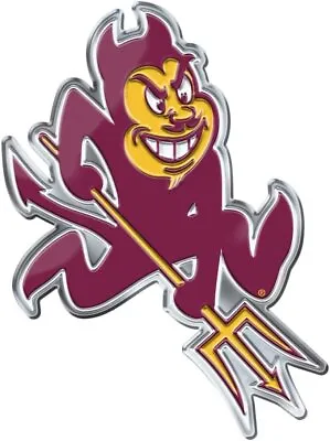 Arizona State Sun Devils CE4 Alternate Logo Auto Emblem Chrome Decal University • $11.79
