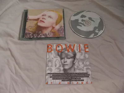 David Bowie Hunky Dory 1990 Bonus Tracks Ryko Rykodisc Usa Cd & Rare Insert • £26.99