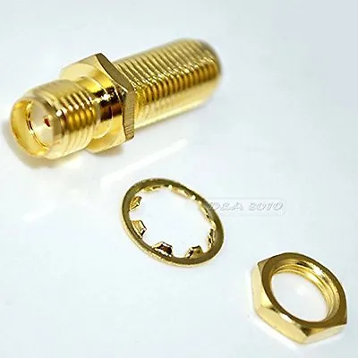 SMA Female Jack To SMA Female Jack With Nut Bulkhead RF Coax Adapter Connector • $8.61