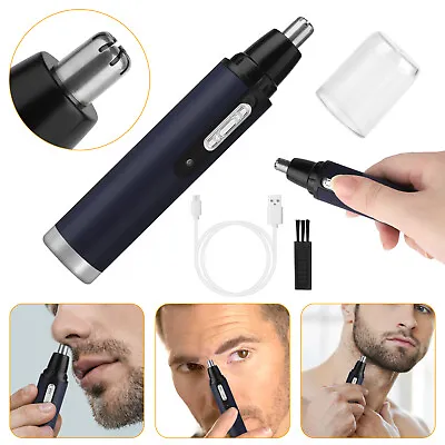 Rechargeable Nose Ear Hair Trimmer Face Eyebrow Mustache Beard Shaver Clipper US • $9.48