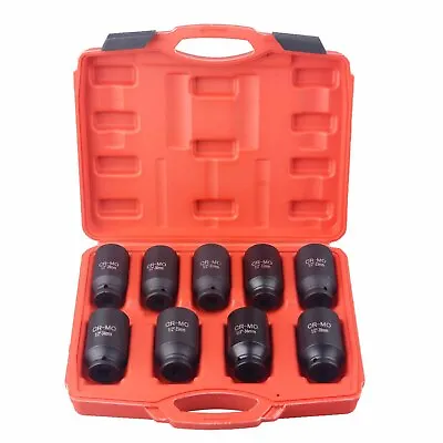 9pcs Deep Impact Socket Set 1/2  Drive Metric Axle Hub Nut Socket 29-38mm • $37.55