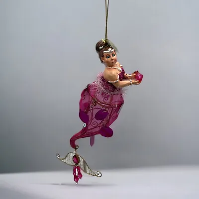 VTG Katherine's Collection Rare Pink Chubby Sea Mermaid Ornament Metal Tail • $34.99