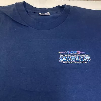 VINTAGE SHOWBOAT Las Vegas Casino Hotel Bingo Winner T SHIRT Sz 3XL Hanes Beefy • $15.99