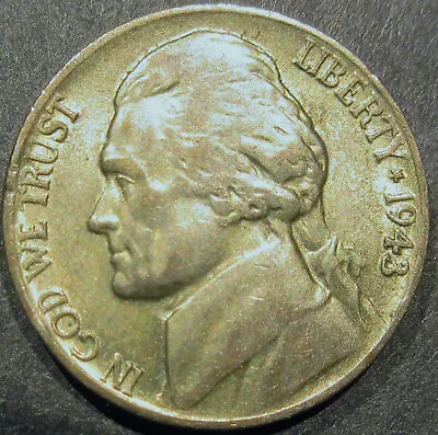 1943/2 P Jefferson Nickel 1943 Over 2 5c Better Grade XF/AU • $99