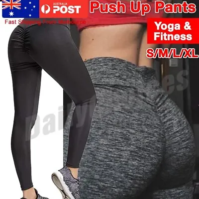 $9.95 • Buy Tik Tok Womens Push Up Leggings Bum Lift Yoga Pants Scrunch Trousers AU