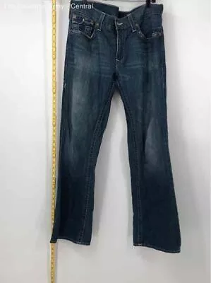 True Religion Mens Blue Billy Medium Wash 5-Pockets Denim Bootcut Jeans Size 36 • $10.49