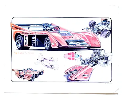 McLaren M20 Specifications Poster From Competition Car Signed By Buhrer 1972 • $72.40