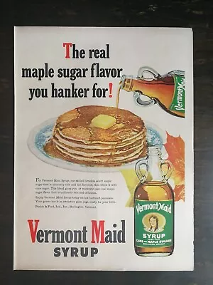 Vintage 1950 Vermont Maid Syrup Full Page Original Ad 1221 • $6.99