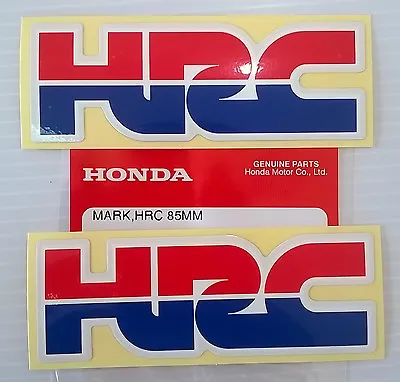 2 X HONDA - HRC (Honda Racing Corporation) DECAL STICKER BADGE - L 85mm X H 30mm • £8.60